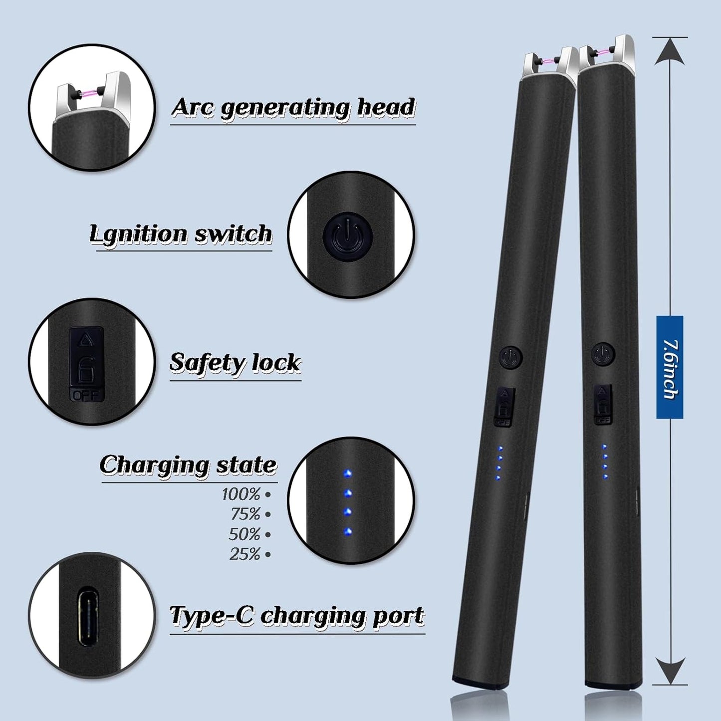 Moravo™ - Electric Arc Lighter - USB Rechargeable (2 Pack)